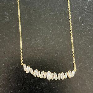 Gorjana Gold Necklace with White Crystal bar - ONE OF A KIND! PRICE DROP